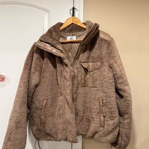 Lou & Grey Taupe Sherpa Jacket